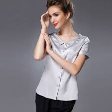 Camisa De Seda Feminina Manga Curta Pure Mulberry Silk Blouse Font B Women B Font Font B Short B Font Font B Jpg 773 773 Blouses For Women Fall Shirts Silk Blouse