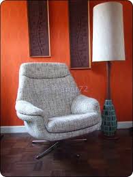 Retro Vintage 70s 80s Danish Swivel Lounge Armchair Chair