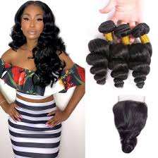 Closures are placed at the top of the head to close off the style. China Best Quality Loose Wave With Lace Closure Brazilian Virgin Hair Weave China Brazilian Hair And Human Hair Price