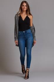 Kate Medium Wash High Rise Skinny Jeans Casual Bar Outfits Casual Party Outfit Party Outfits Night