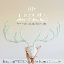 Poppyquinn How To Make Paper Mache Antlers Winged Blog Tour Making Paper Mache Paper Mache How To Make Paper