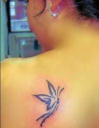 Simple Butterfly Tattoo On Shoulder Neck Tattoo Butterfly Back Tattoo