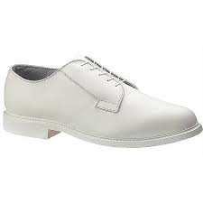 Bates Lites Leather Navy Oxfords Dress Shoes 131 White