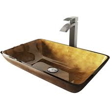 glass vessel bathroom sink