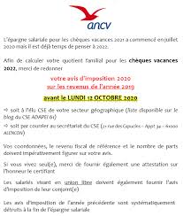 Il ne s'agit que d'une. Cheques Vacances Cse Adapei 61