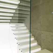 Power floating provides the finishing work to a concrete slab. Acrylic Staircase Systems From Siller Treppen Architonic