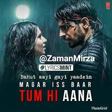 Jubin Nautiyal Tum Hi Aana Original Recorded By Zamanmirza And Jasimollik On Smule Sing With Lyrics To Romantic Song Lyrics Love Songs Lyrics Song Captions