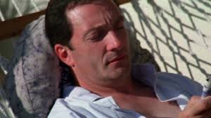 Medium Shot Pan Man Lying On Hammock And Reading