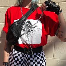 Red Black And White Aesthetic Outfit On We Heart It Aesthetic Clothes Cute Outfits Fashion