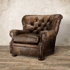 Beacon Tufted Leather Chair In Bronco Whiskey In 2021 Tufted Leather Chair Leather Chair Leather Armchair