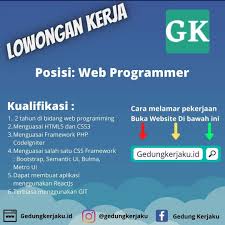 Pilih lowongan untuk melihat lebih detil. Lowongan Kerja Info Lowongan Kerja Gedung Kerjaku