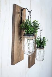 Wood sconces wall decor indoor plants. 45 Best Mason Jar Wall Decor Ideas And Designs For 2021