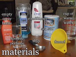 Make your own diy sea salt spray for beautiful, beachy hair with essential oils, intense moisturizers, and no extra fillers! Because I Miss The Sea Doing Wonderful Things To My Hair Diy Sea Salt Hairspray Materials Diy Sea Salt Spray Sea Salt Spray For Hair Hairspray