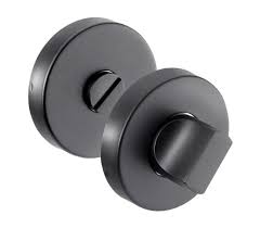 Door handle with thumb turn lock. Black Thumb Turn Lock For Bathroom In Matte Finish Handle King Uk