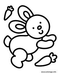 Les lapins sont de petites créatures mignonnes. Coloriage Facile Lapin Maternelle Enfant Jecolorie Com