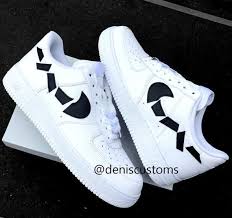 Custom Black And Blue Air Forces Pin On Kicks