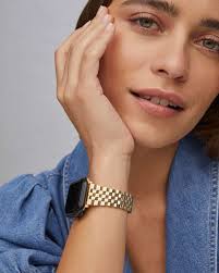 Alex 5 Link Watch Band in Gold Tone Stainless Steel