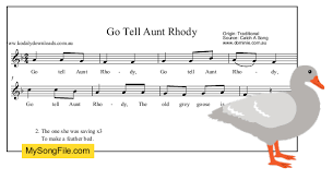 Go Tell Aunt Rhody My Song File