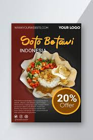 Berbagai inovasi dilakukan oleh para penggemar berat makanan berbumbu kacang ini. Soto Betawi Indonesia Flyer Ai Free Download Pikbest