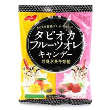 Tapioca Fruit Au Lait X 3 Bags Candy W Soft Tapioca Gummy Center By Nobel Japan Japanese Candy Mango Flavor Gummies