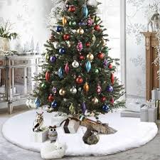 Club pack of 360 ivory white winter snowflake cutout. White Snowflake Christmas Tree Skirt Base Floor Mat Cover Decor Long Plush 31 Inches Buy From 8 On Joom E Commerce Platform