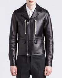 4 995 Lanvin Leather Jacket Leather Jacket Men Style Black Leather Biker Jacket Jackets Men Fashion