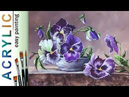 Watch this short snippet from one of sue pruett's online painting classes at art apprentice online art school. Pansy Flowers How To Paint Still Life Acrylic Tutorial Demo Youtube