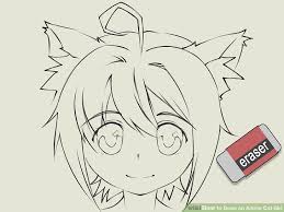 You can see a larger step by step drawing of the eyes in the example above. Anime Cat Drawing At Paintingvalley Com Explore Collection Of Anime Cat Drawing