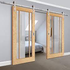 Check spelling or type a new query. Double Sliding Door Straight Stainless Steel Track Lincoln 3 Pane Oak Doors Clear Glass Unfinished Interieur Staldeuren Lincoln Glas