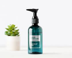 Free Glass Bottle Dispenser Mockup Bottle Mockup Hand Sanitizer Sanitizer