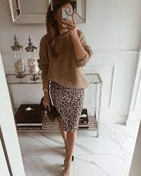 Denn ich bin soo high skilled wie flexible leopard susi on the top! Blue Shorts Prato Mintlabel Set Details Moda Style Instafashion Instamood Ootd Instagram Look Sty Fashion Brown Knit Sweater Leopard Pencil Skirt