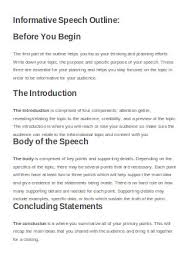 This valued commodity is coffee. 50 Sample Informative Speech Outline Templates In Pdf Ms Word