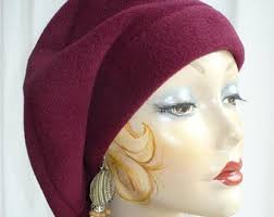 Maroon Fleece Oversize Floppy Beret
