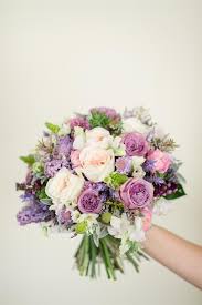A Romantic Spring Bridal Bouquet In Purple Pink Bridal Bouquet Spring Purple Wedding Flowers Purple Bridal Bouquet