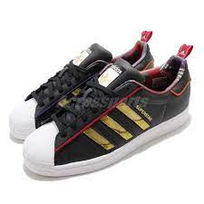 Buy and sell authentic adidas superstar dust purple shoes h68174 and thousands of other adidas sneakers with price data and release dates. Adidas Originals Superstar Cny 2021 Black Gold Red Men Women Unisex Shoes S24184 Ebay