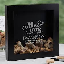 Shop your beautiful frames here. Personalized Wedding Wine Cork Shadow Box The Happy Couple