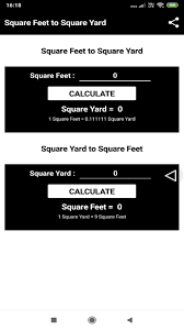 Since 3 feet = 1 yard, then 9 square feet = 1 square yard. Square Feet To Square Yard For Android Apk Download