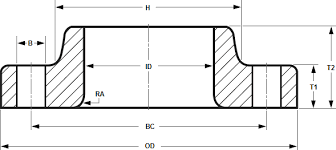 Lap Joint Flange Dimensions Cl 150 300 900 1500 2500