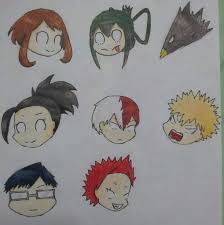 Maybe you would like to learn more about one of these? Fanart Of Chibi Heads Of My Hero Academia Characters Doodles And Drawings Amino