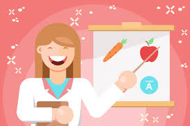 Grab This Simple Cheerful Nutritionist Illustrationin Flat Color Nutritionists Healthy Meals For Kids Dinners For Kids