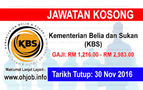 Kementerian belia dan sukan (kbs) lokasi kekosongan: Jawatan Kosong Kementerian Belia Dan Sukan Kbs 30 November 2016 Jawatan Kosong Kerajaan Swasta Terkini Malaysia 2021 2022