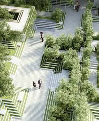 The Project Describes A Landscape Design And Facade Design For A Residential Development In Landscape Architecture Design Urban Landscape Design Ecology Design