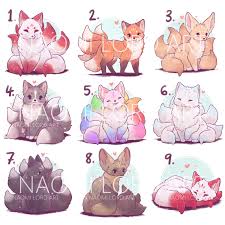 Cute Kitsune Stickers And Or Prints 6x6 Or 8x8 Etsy In 2021 Cute Animal Drawings Kawaii Cute Animal Drawings Kitsune
