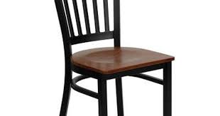 Flash Furniture Hercules 17 25 In Metal And Wood Vertical Slat Back Restaurant Chair Metal Dining Chairs Restaurant Chairs Flash Furniture