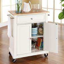 Check spelling or type a new query. Amazon Com Crosley Furniture Compact Kitchen Island With Natural Wood Top White Kitchen Islands Carts