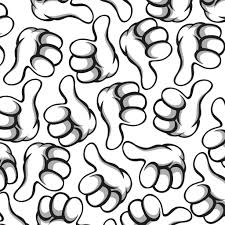 In drawing this form, we position it at the back end of the side of the box to establish the location. Thumbs Up Pattern Vector Art Graphics Freevector Com