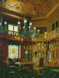 Anichkov Palace The Library Of The Palace One May Noticed That The Gorgeaous Printed Glasses Have Disppeared Since The R Saint Petersbourg Russie Architecture