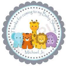 Adorable Jungle Safari Personalized Stickers Baby Shower Stickers Favor Tags Jungle Safari Birthday B Baby Shower Stickers Animal Baby Shower Baby Shower