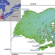 All of our wood charts come with acrylic glass, protecting. Bathymetric Map In Meter Depth Of The Western Basin Of Lake Erie And Download Scientific Diagram