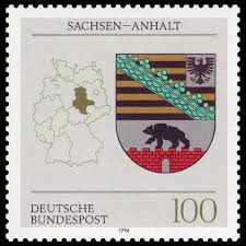 Der obere balken ist gelb und der untere balken ist schwarz. Postmarks Of Saxony Anhalt Wikimedia Commons